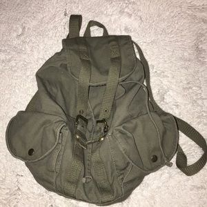 Green drawstring backpack